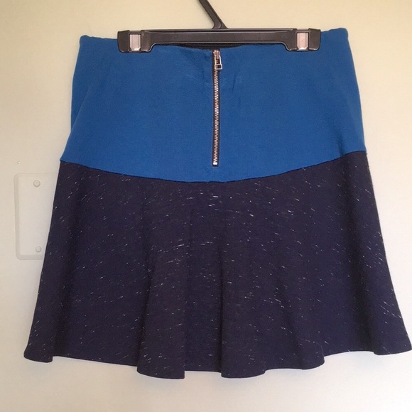 Wilfred skater flare two-tone blue mini skirt size 4 - Picture 2 of 9